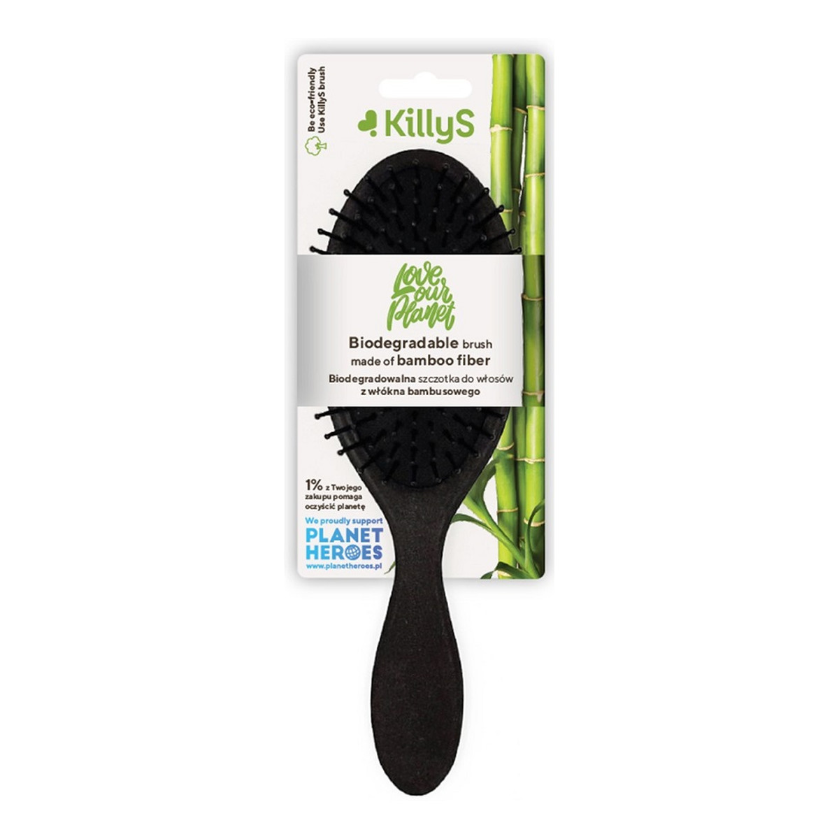 KillyS Biodegradable brush biodegradowalna szczotka do włosów z włókna bambusowego