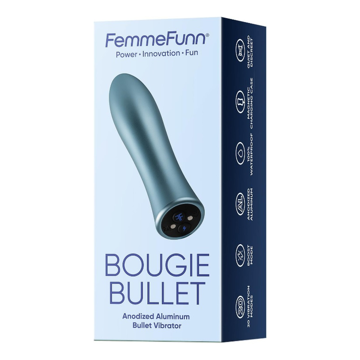 FemmeFunn Bougie bullet wibrator typu "bullet" light blue