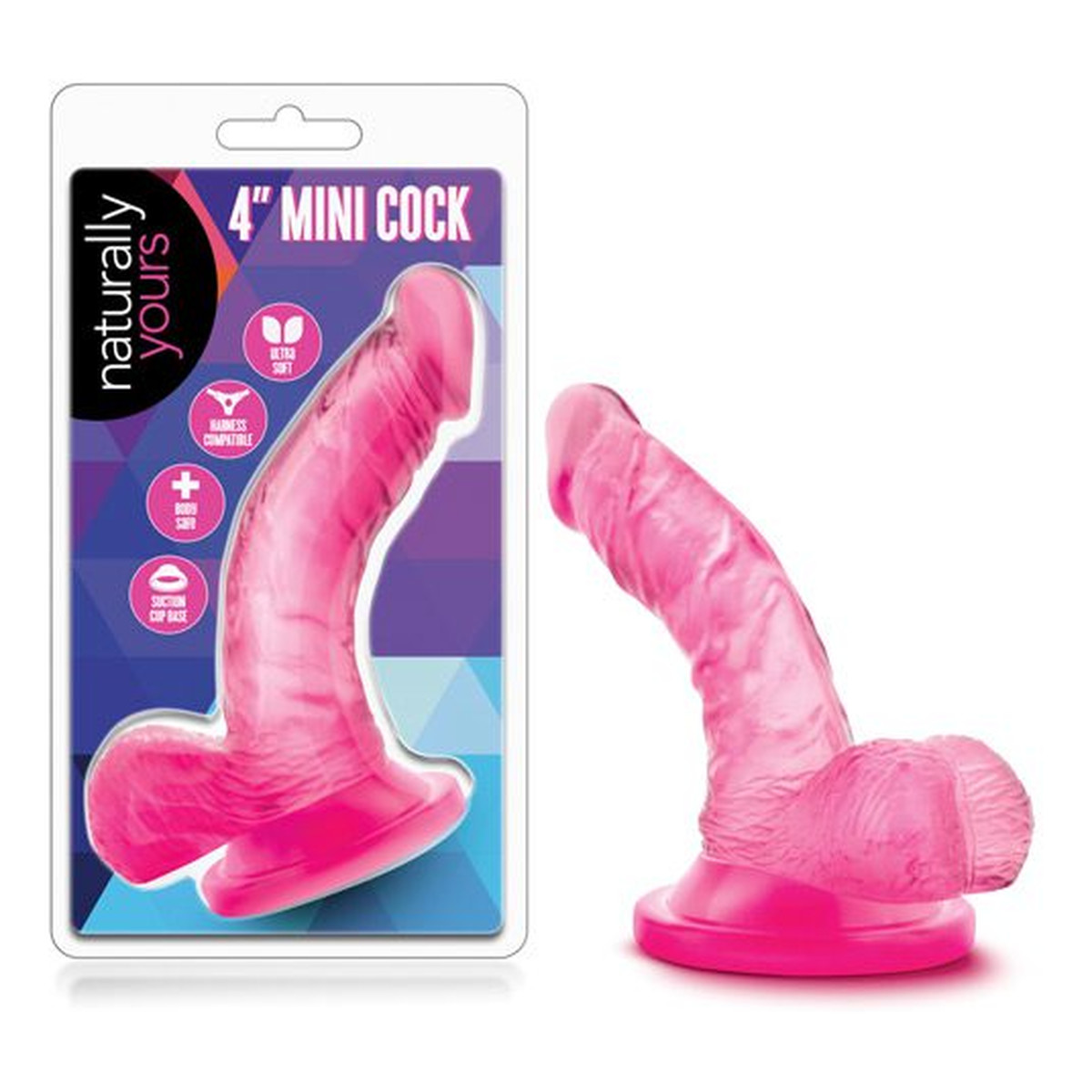 Blush Naturally Yours 4Inch Mini Cock dildo z przyssawką Pink