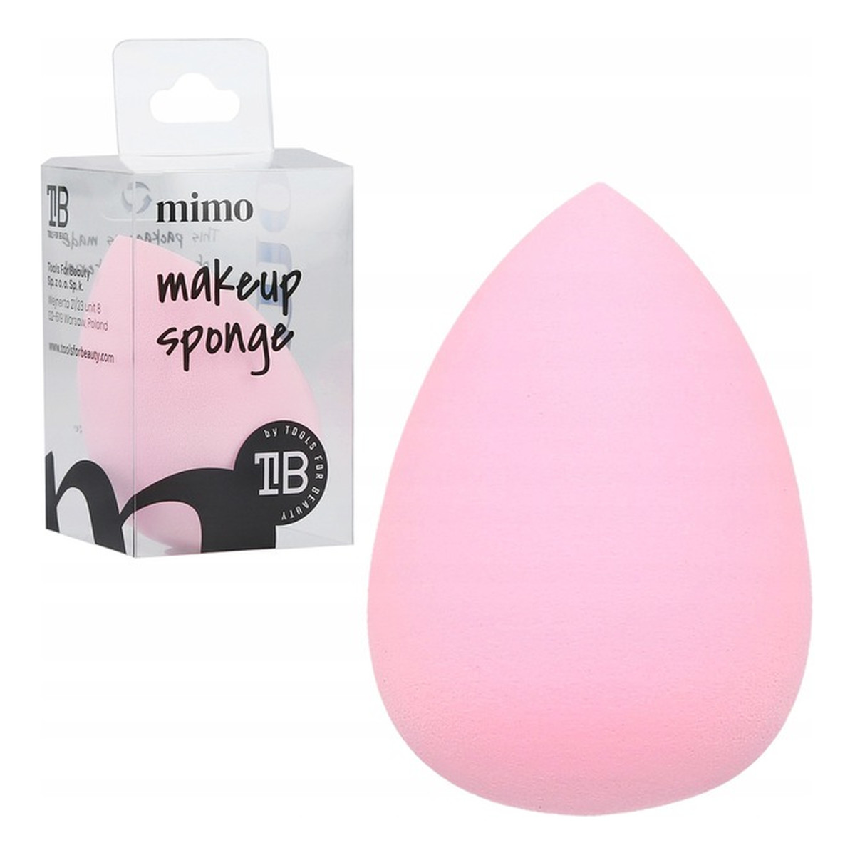 Mimo By Tools For Beauty Makeup Sponge Water Drop Light Pink Gąbeczka do makijażu 40X60 mm