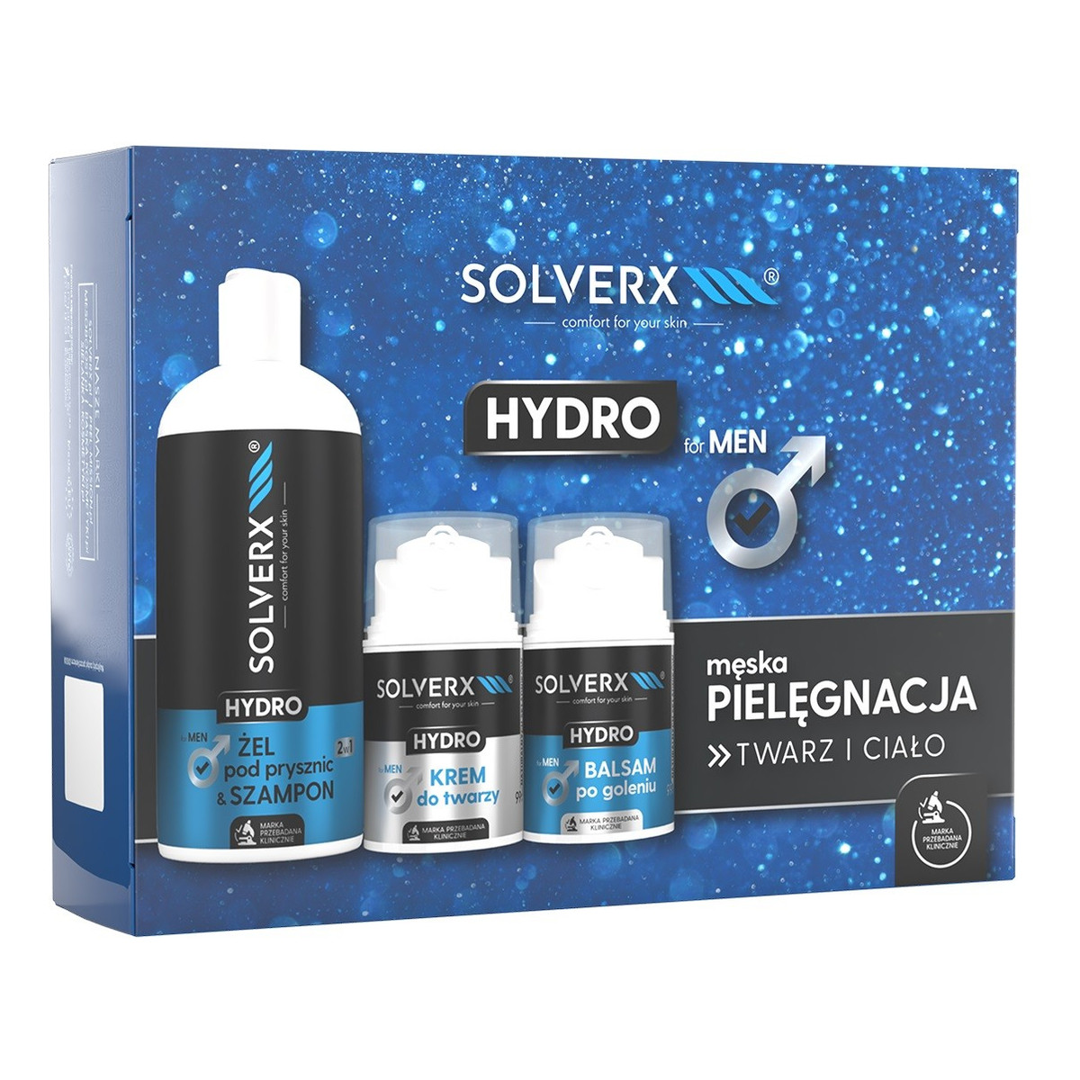 Solverx Men hydro Zestaw prezentowy do pielęgnacji ciała 1op.