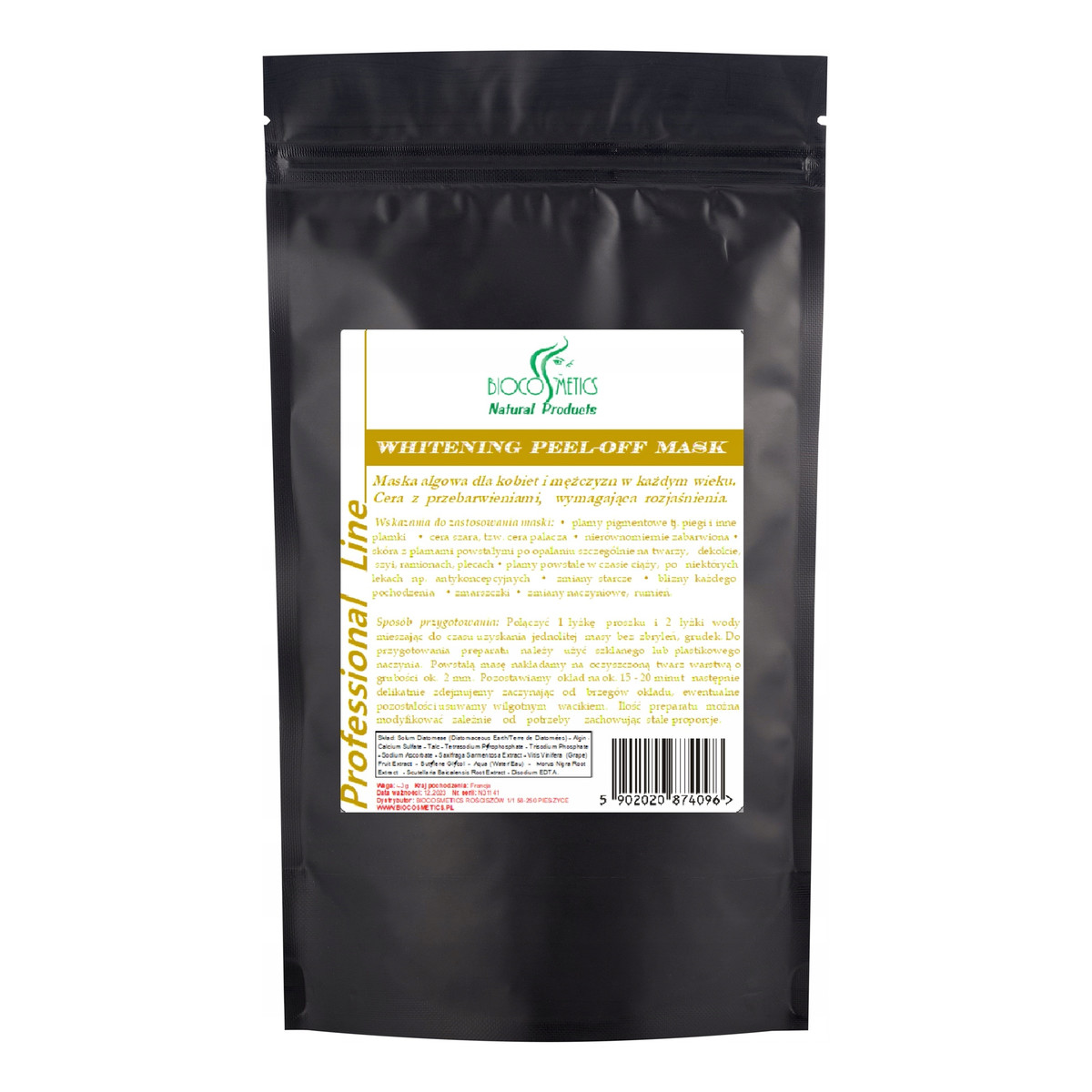 Biocosmetics Professional Line Maska Algowa Wybielająca 150g