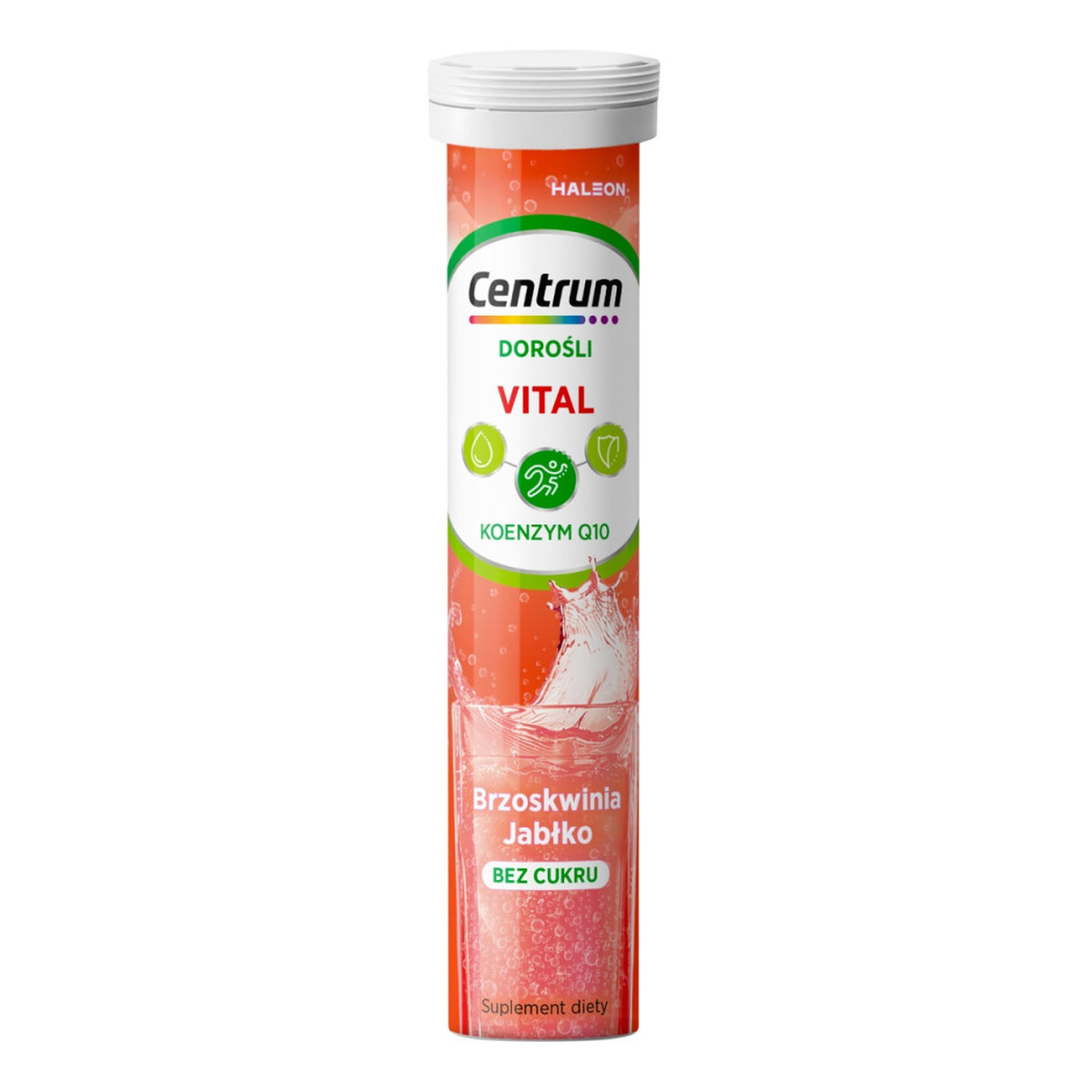 Centrum Vital Dorośli suplement diety brzoskwiniowo-jabłkowy 20 Tabletek musujących