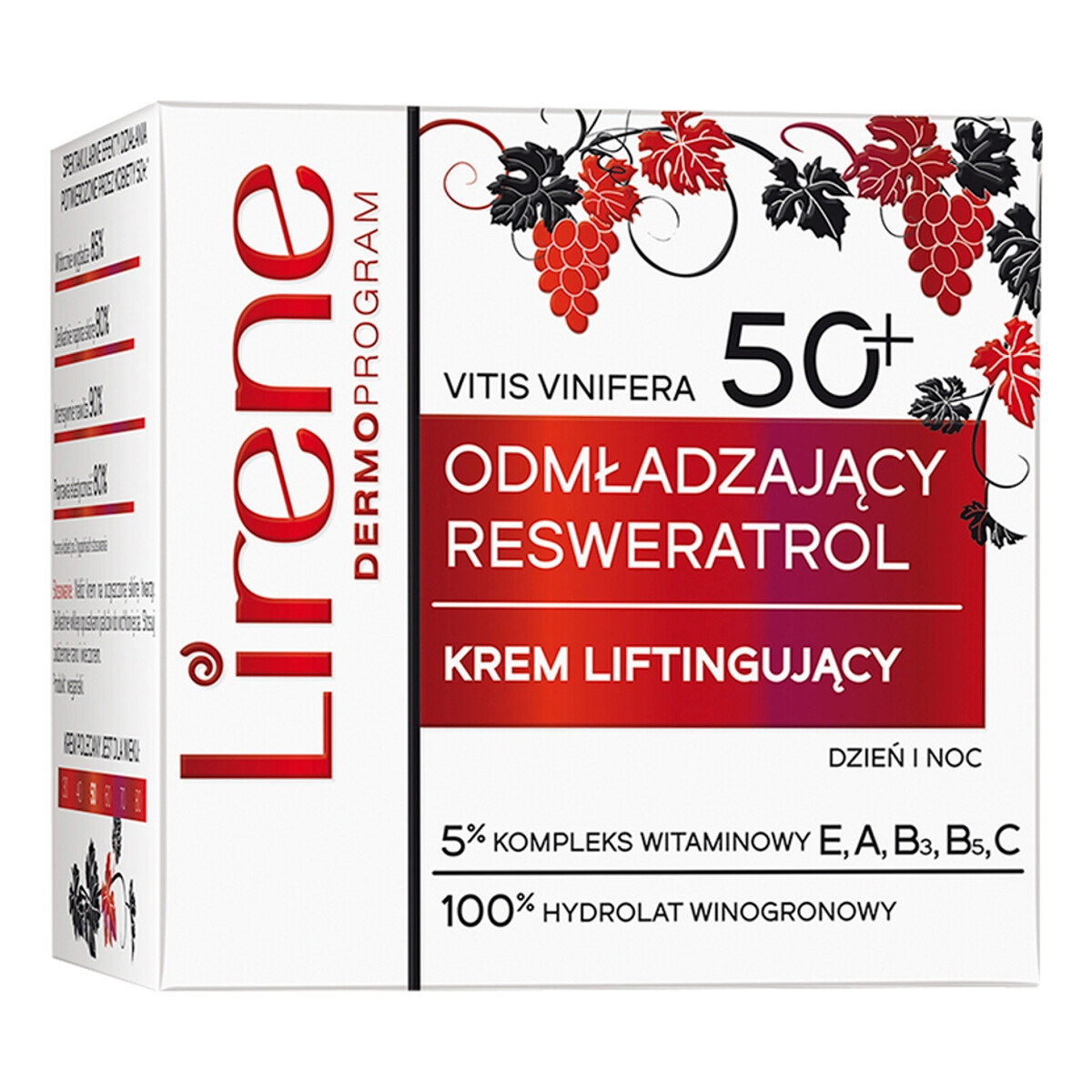 Lirene Resweratrol 50+ Krem liftingujący na dzień i noc Odmładzający 50ml