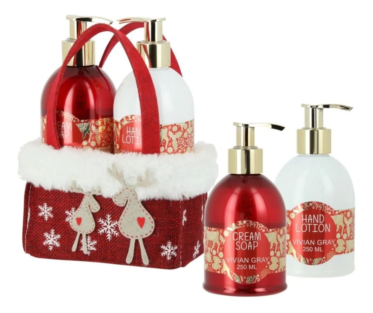 Zestaw do rąk Red Christmas Mydło w płynie & Balsam