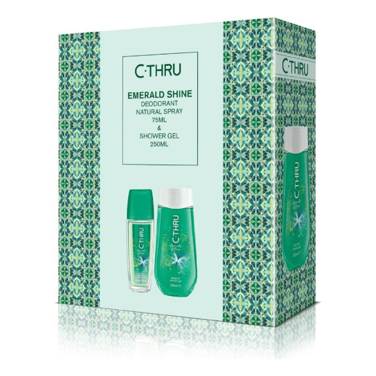 C-Thru Zestaw prezentowy Emerald Shine (Żel pod prysznic 250 ml + Dezodorant 75ml)