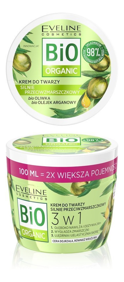 Krem do twarzy silnie przeciwzmarszczkowy 3w1 Bio Oliwka