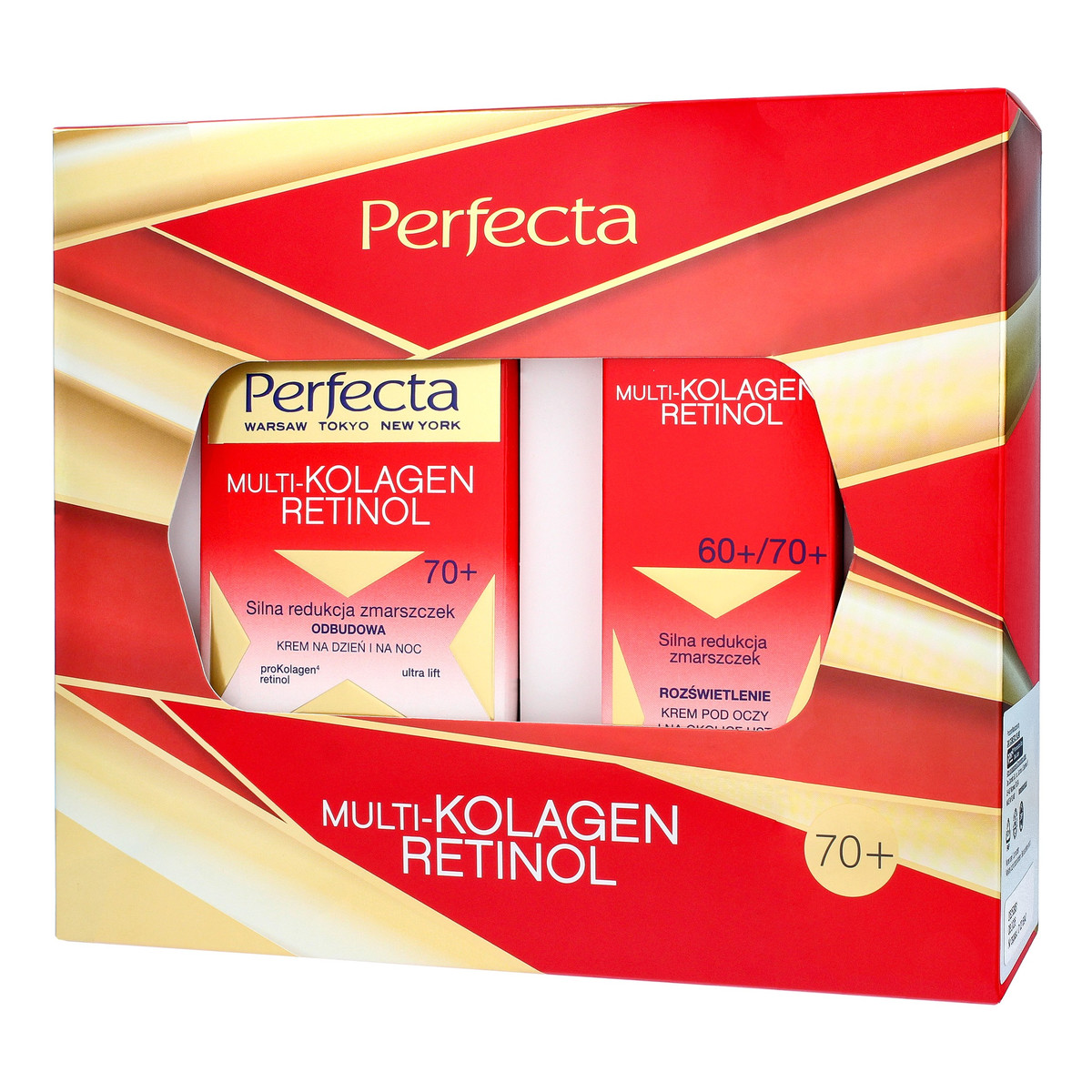 Perfecta Perfecta Zestaw Prezentowy Multikolagen Retinol Krem do twarzy + Krem pod oczy 70+