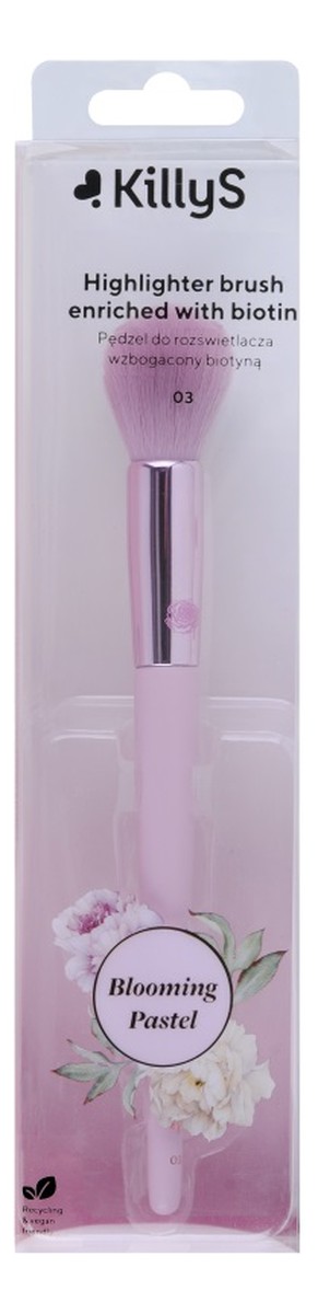 Blooming pastel highlighter brush pędzel do rozświetlacza wzbogacony biotyną 03