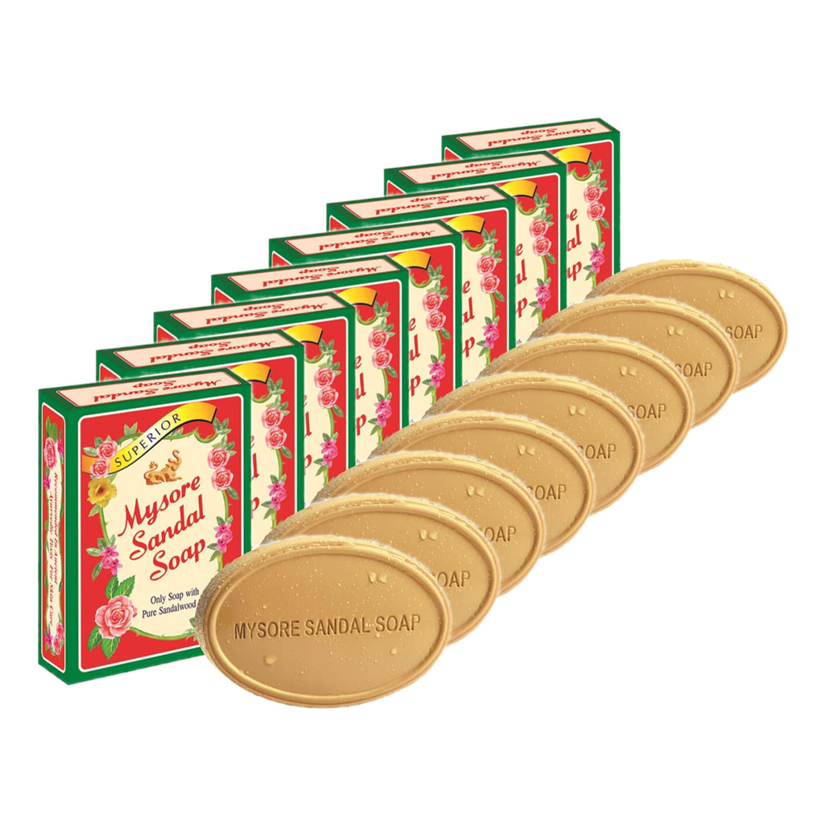 Mysore Mydło sandałowe Ajurwedyjskie 8x150g