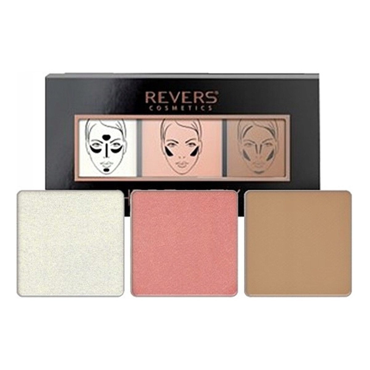 Revers HDBeauty Pro Contour Paleta do konturowania twarzy 12g