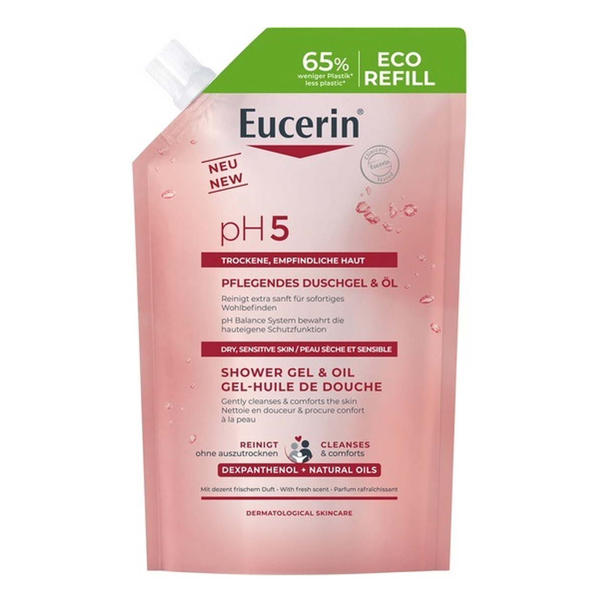 Eucerin pH5 delikatny Żel pod prysznic z olejkiem refill 400ml
