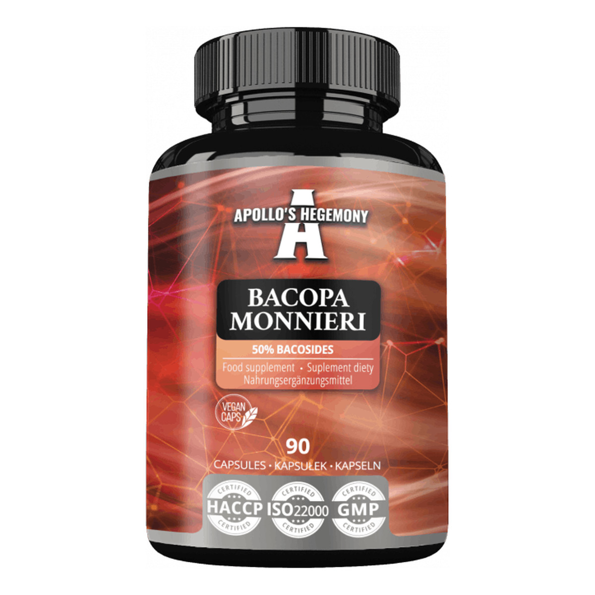 Apollo's Hegemony Bacopa Monnieri suplement diety 90 kapsułek 500mg