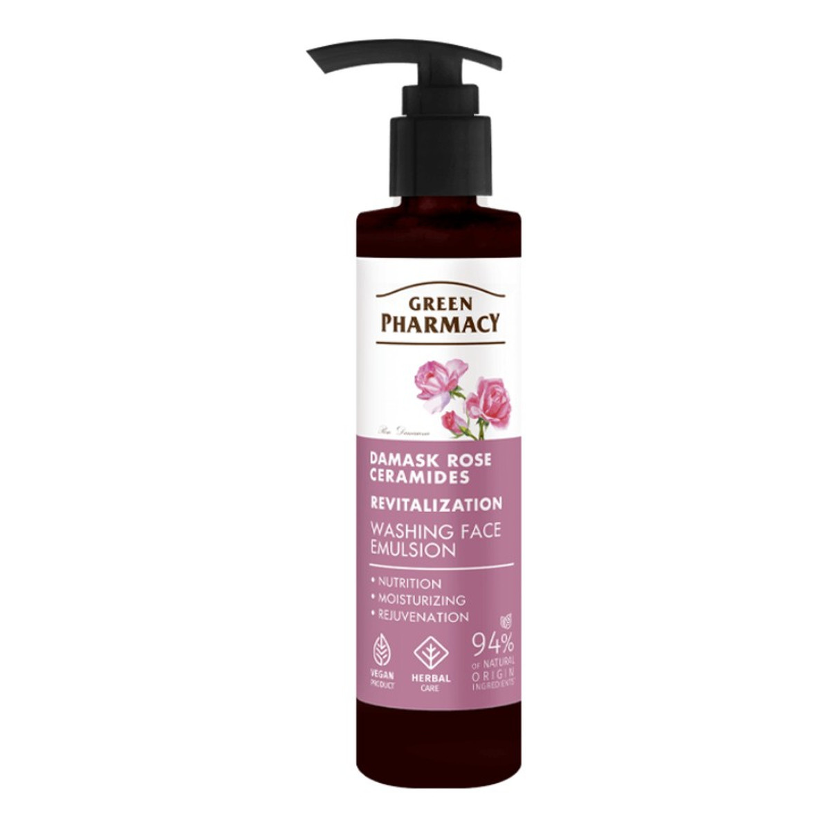 Green Pharmacy Emulsja do mycia twarzy Róża Damasceńska i Ceramidy 150ml