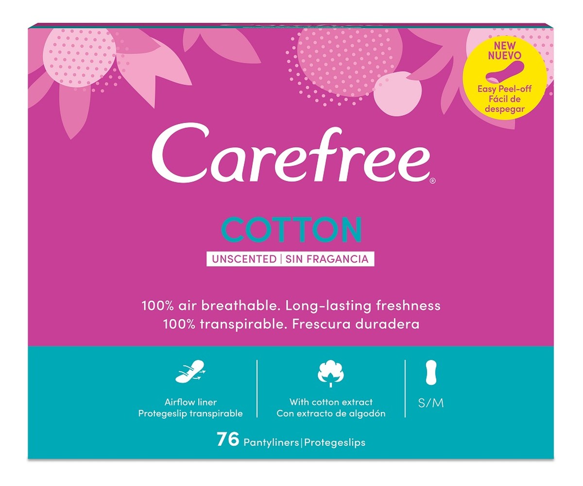 Cotton wkładki higieniczne nieperfumowane 76szt