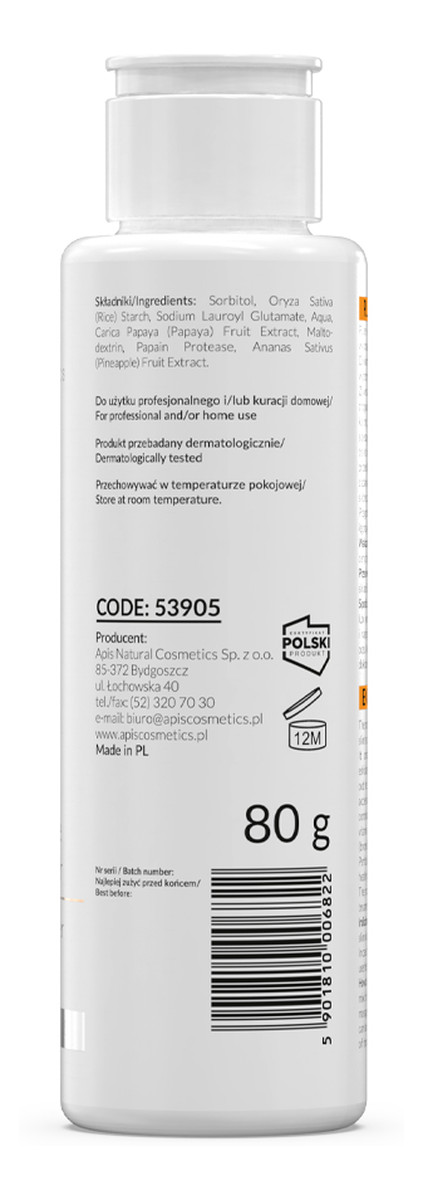 Enzymatyczny puder do mycia twarzy