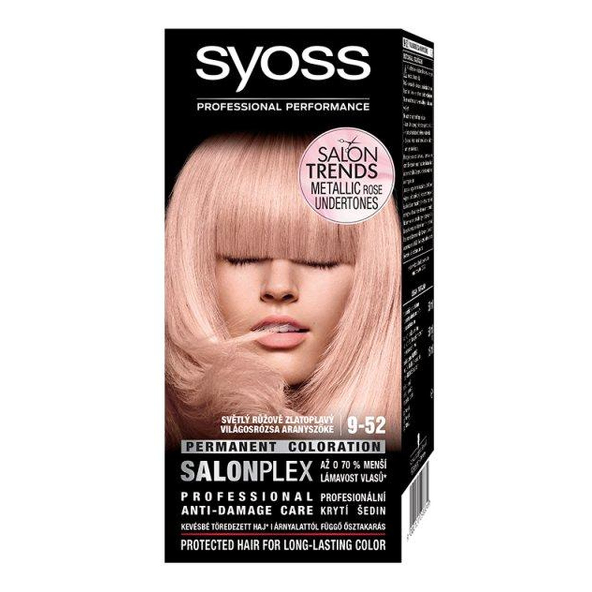 Syoss Professional Performance farba do włosów Jasne Różowe Złoto 1op. (9-52)