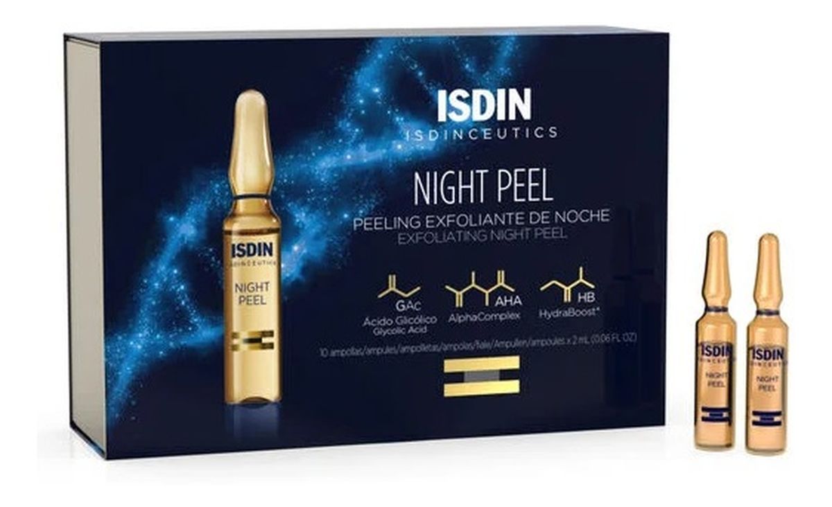Isdinceutics night peel złuszczające serum w ampułkach do twarzy na noc 30x