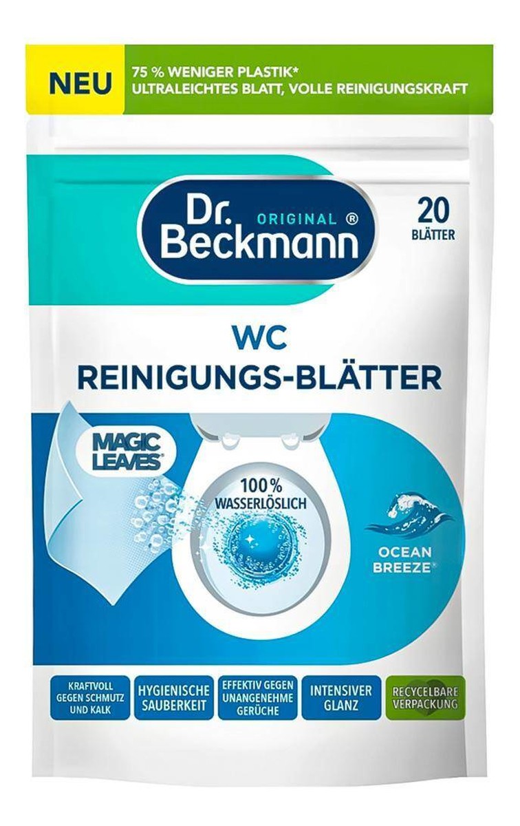 Listki do czyszczenia WC Ocean Breeze 20szt