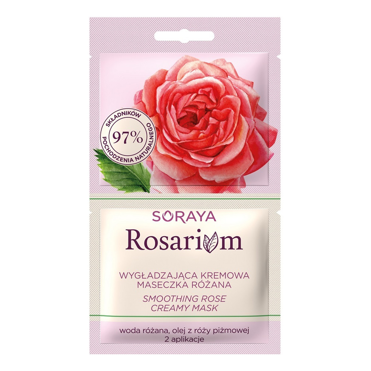 Soraya Rosarium Smoothing Rose Creamy Mask wygładzająca maseczka do twarzy saszetka 10ml