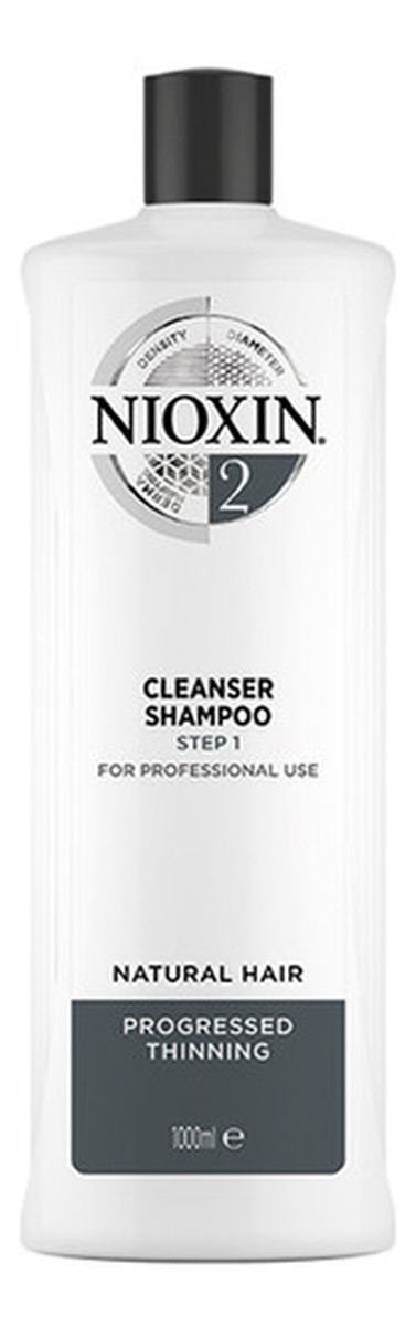 System 2 cleanser shampoo oczyszczający szampon do włosów normalnych znacznie przerzedzonych