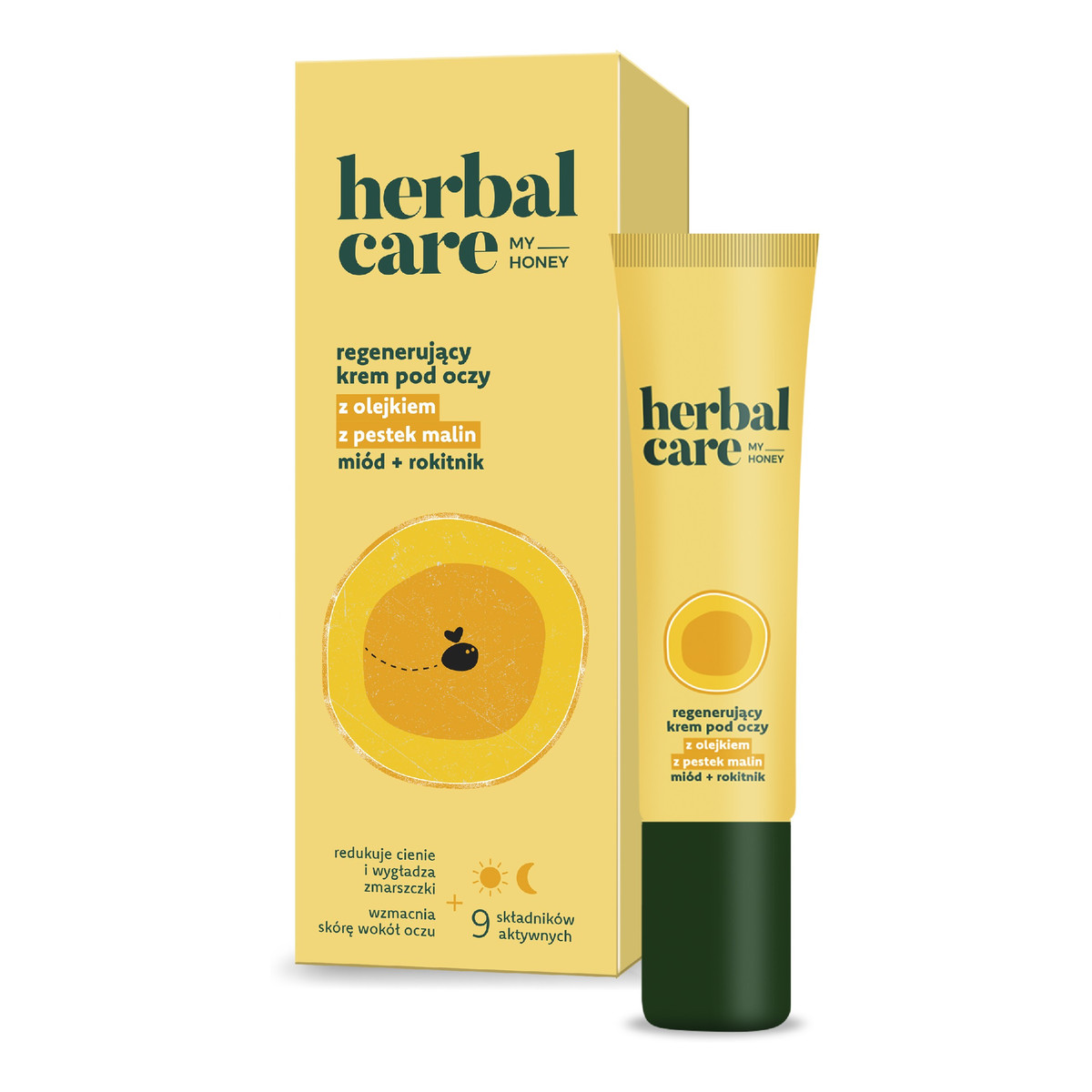Farmona HERBAL CARE My Honey Regenerujący Krem pod oczy z olejkiem z pestek malin + miód i rokitnik na dzień i noc 15ml