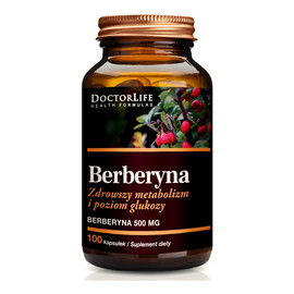 Berberyna 500mg zdrowszy metabolizm i poziom glukozy suplement diety 100 kapsułek