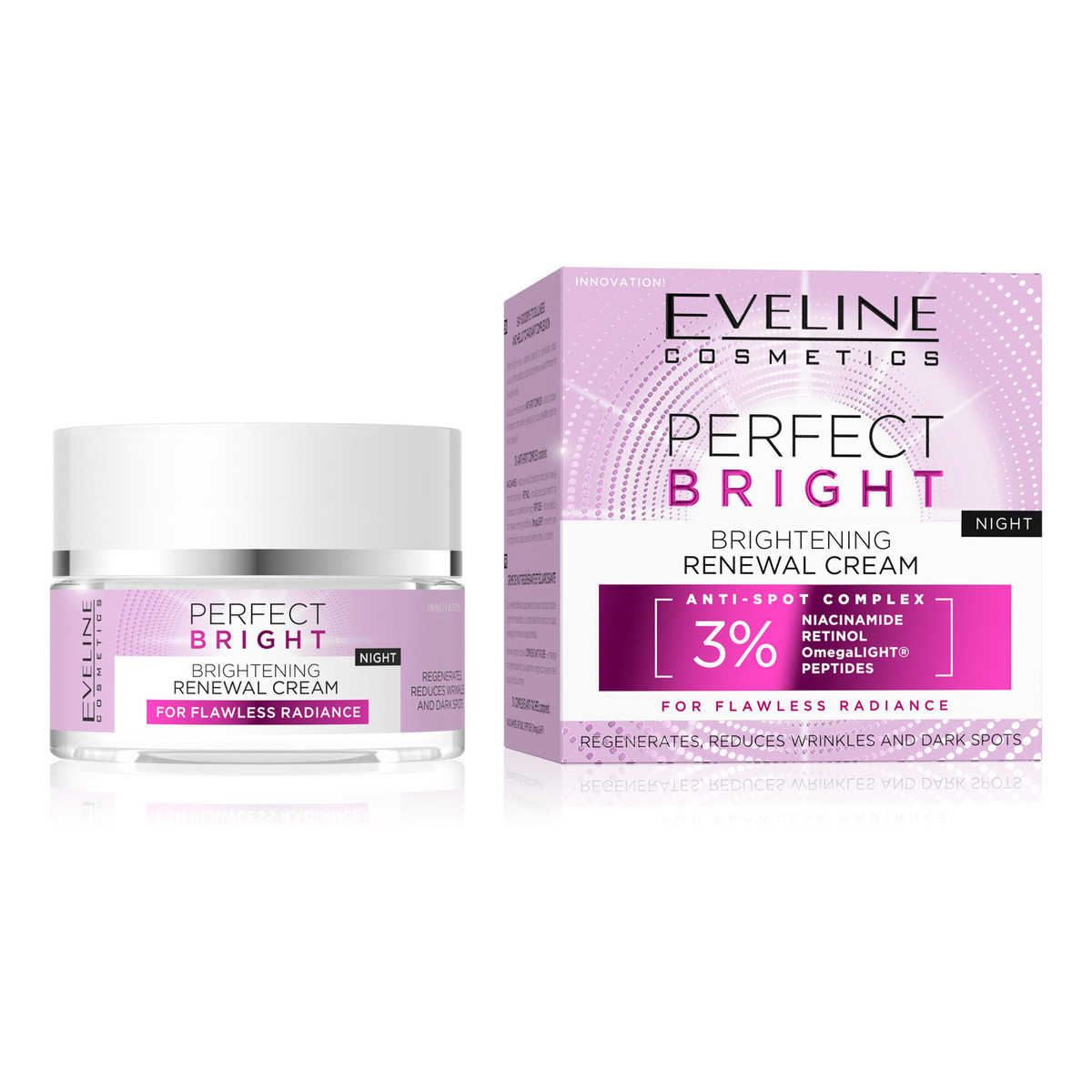 Eveline Perfect Bright Krem rozjaśniający i regenerujący na noc 50ml