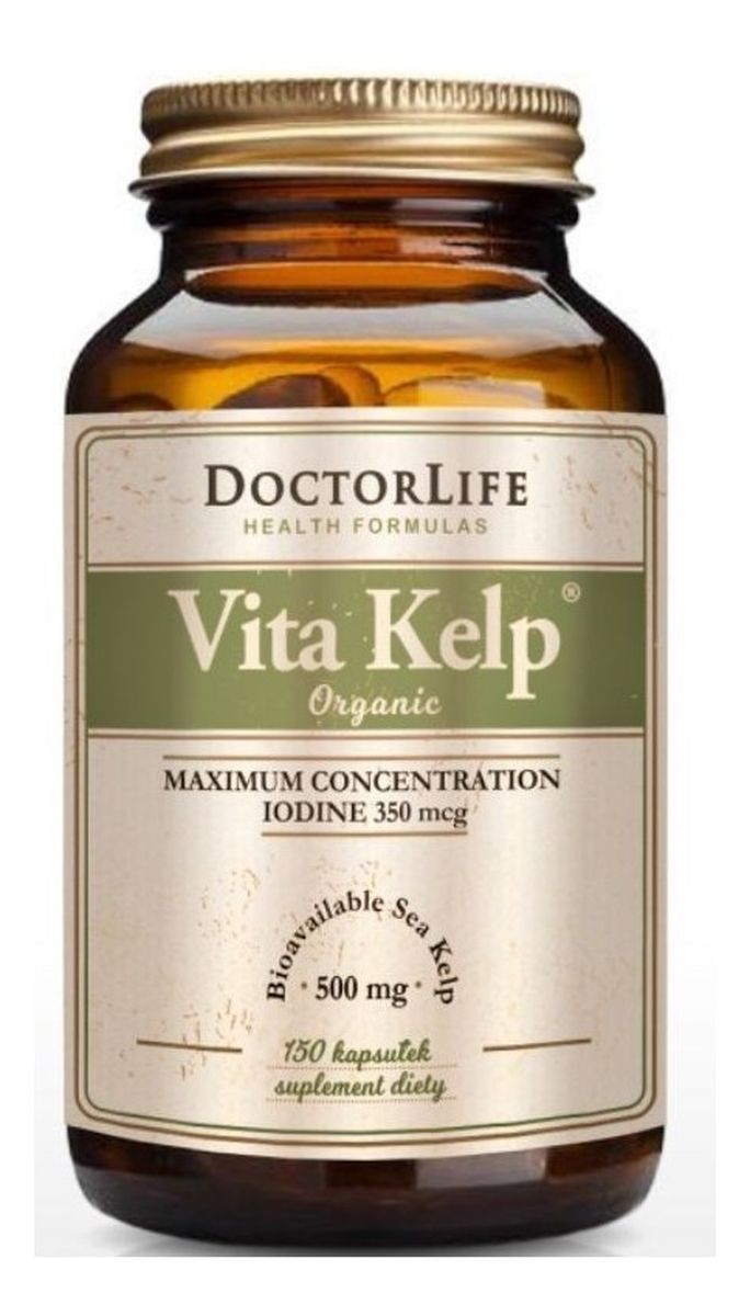 Vita Kelp Organic 500mg organiczny jod suplement diety 150 kapsułek