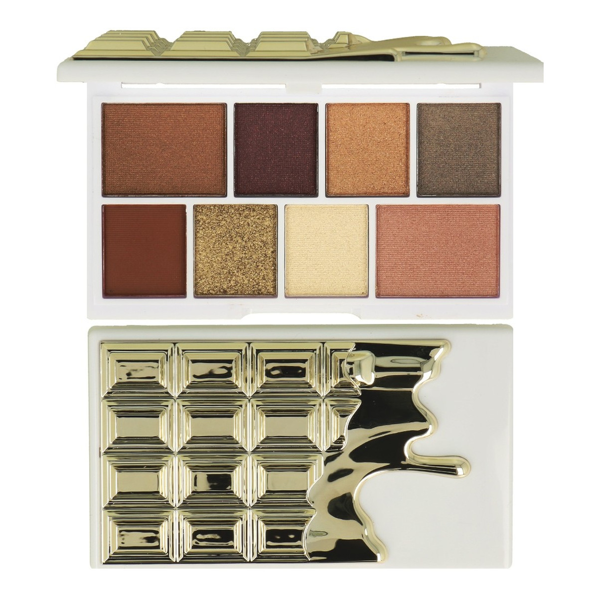 Makeup Revolution I Heart Revolution Chocolate Mini Paleta cieni do powiek (8) White Gold 2.7g