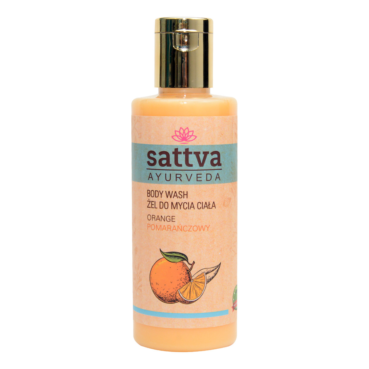 Sattva Ayurveda Body wash żel do mycia ciała pomarańczowy 210ml