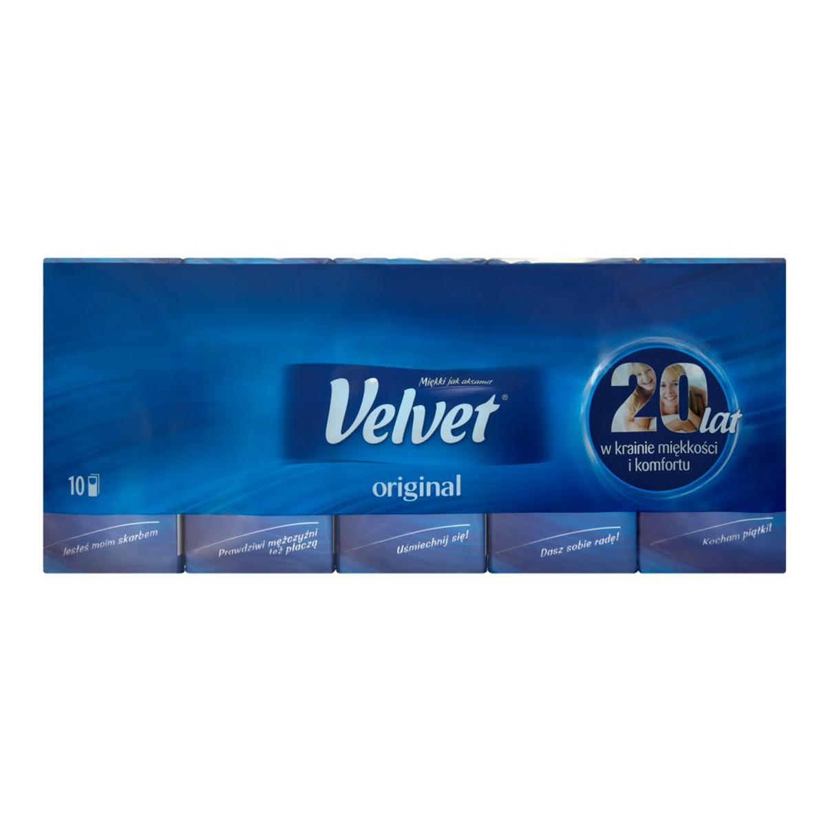 Velvet Original Chusteczki higieniczne 3-warstwowe 10x9szt
