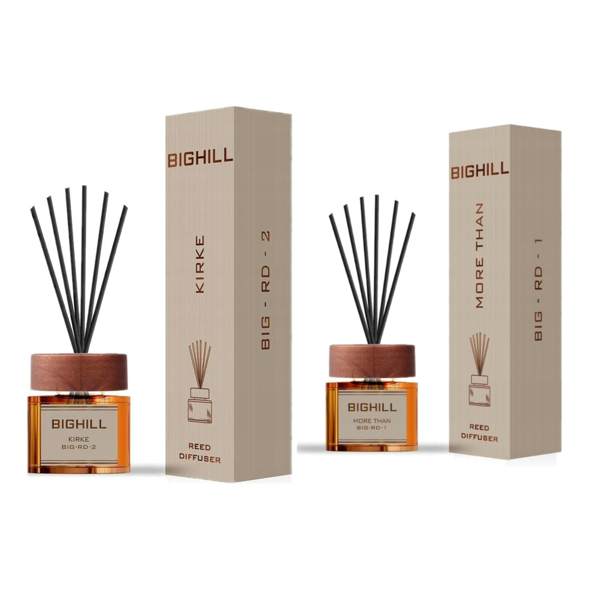 Bighill Ekskluzywny dyfuzor zapachowy z patyczkami Kirke + More Than 2x120ml