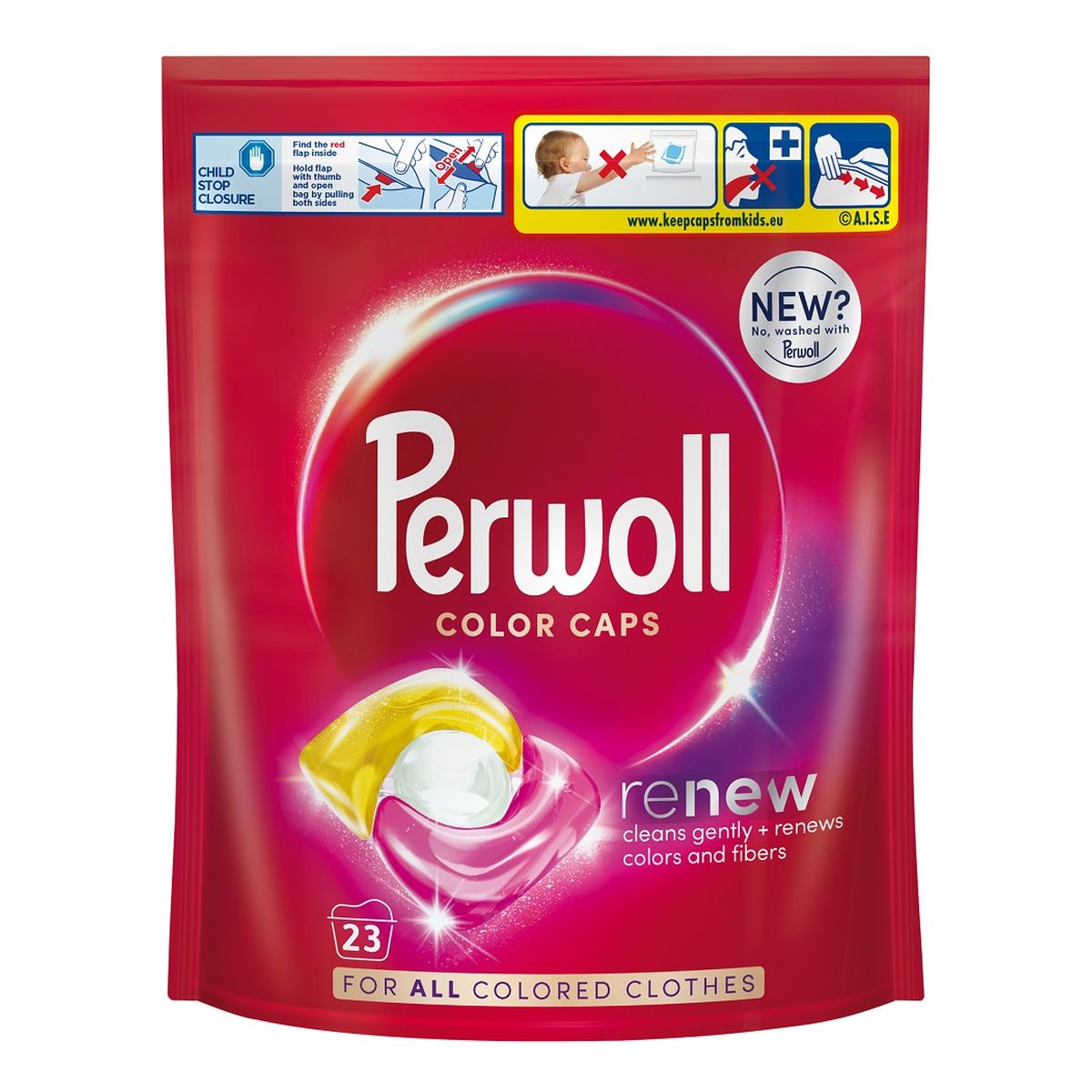 Perwoll Renew color caps kapsułki do prania kolorowych tkanin 23szt.