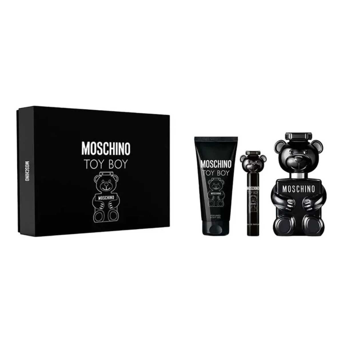 Moschino Toy Boy Zestaw woda perfumowana spray 100ml + żel do ciała 100ml + woda perfumowana spray 10ml