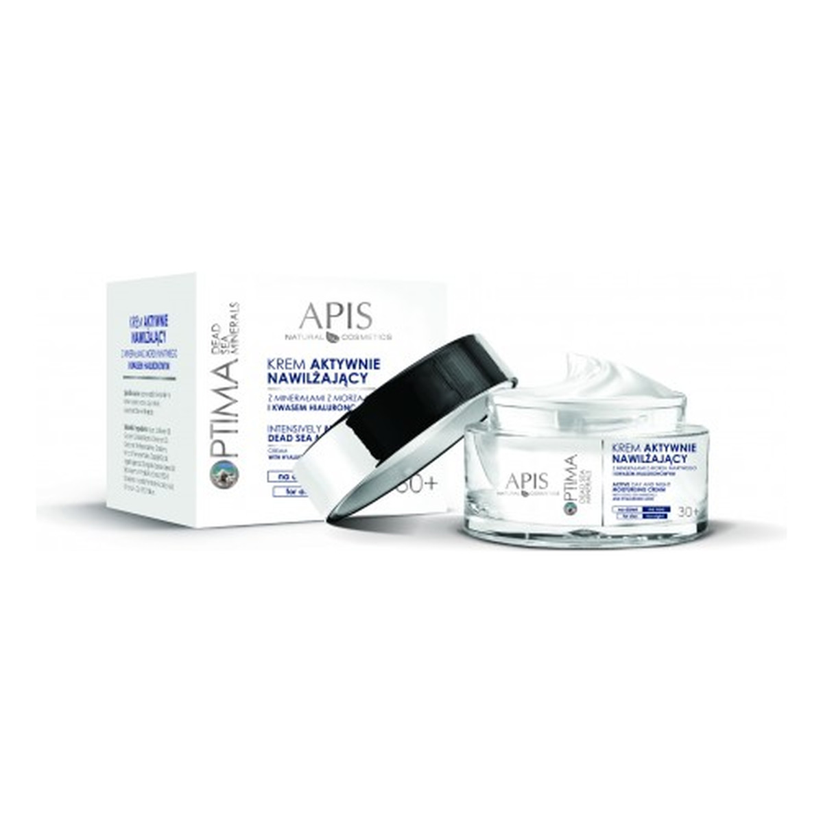 Apis Dead Sea Minerals Optima Krem Do Twarzy Dzień/Noc 30+ Aktywnie Nawilżający Minerały Z Morza Martwego i Kwas Hialuronowy 50ml