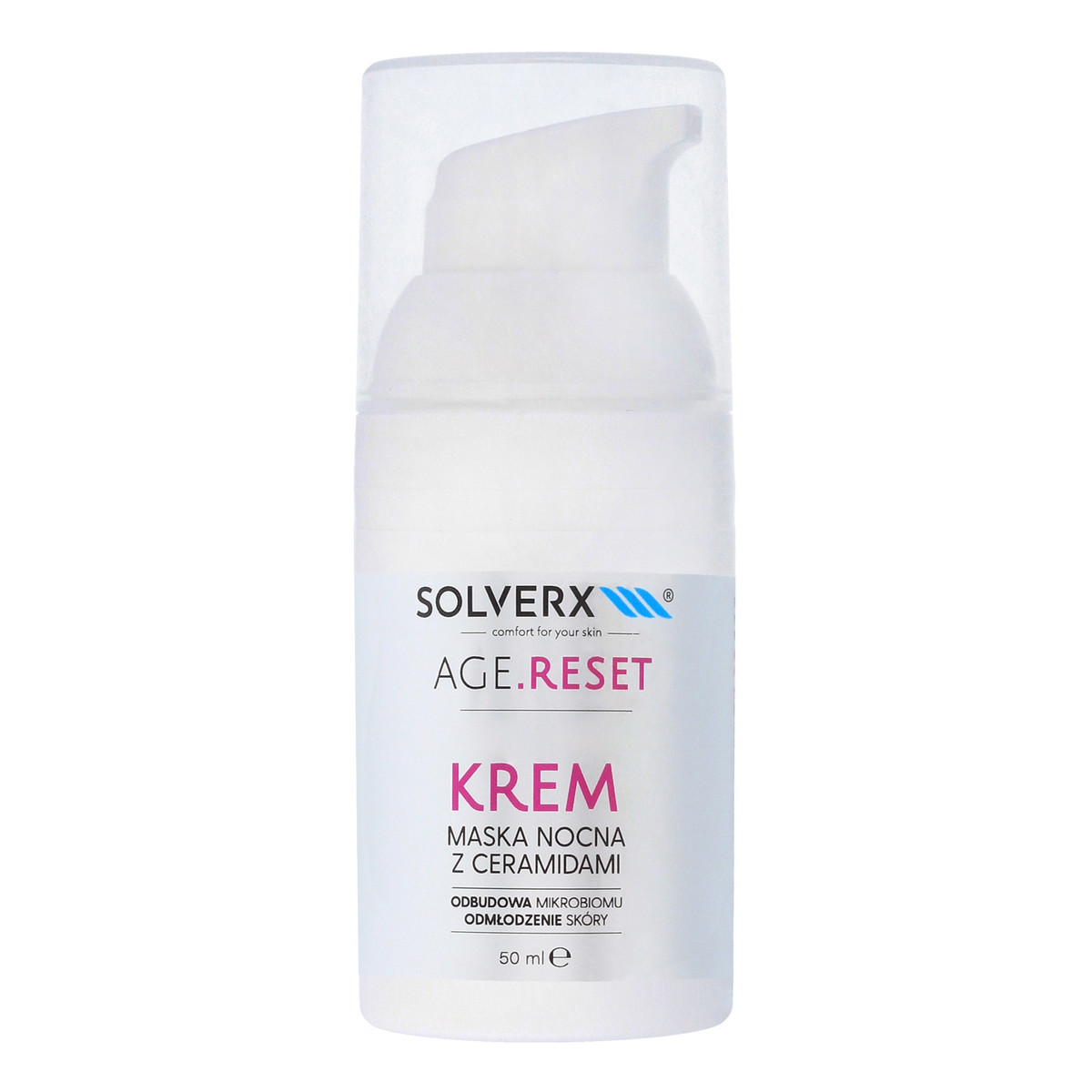 Solverx Age.Reset Krem - Maska nocna do twarzy Odbudowa Mikrobiomu & Wygładzenie Skóry 50ml