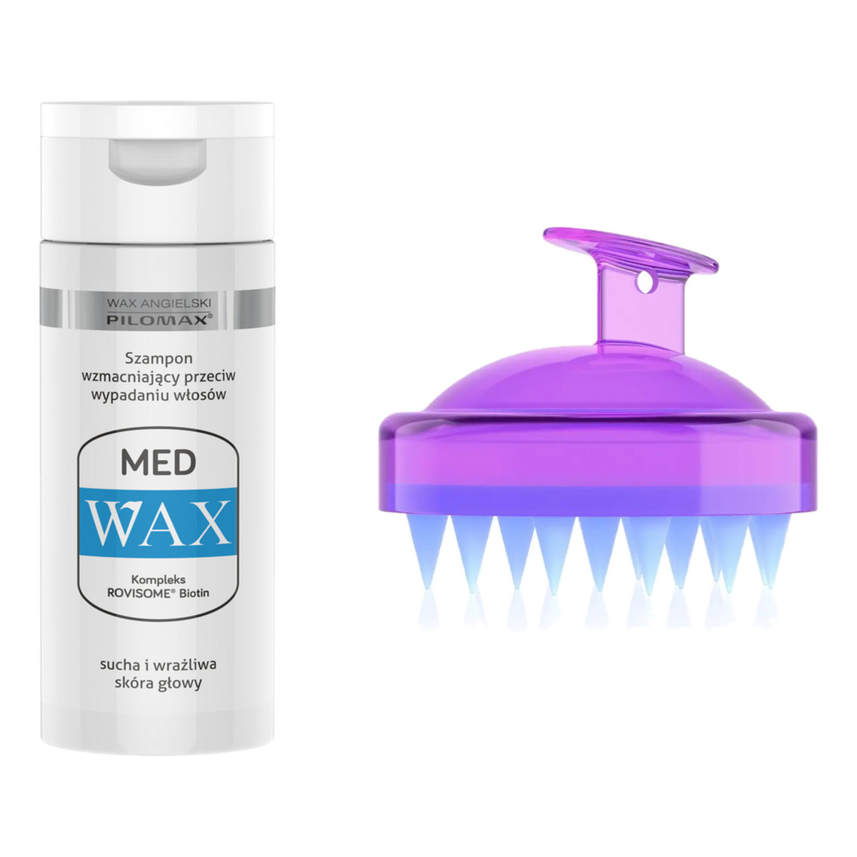 Pilomax Wax Med Szampon wzmacniający przeciw wypadaniu włosów + Masażer