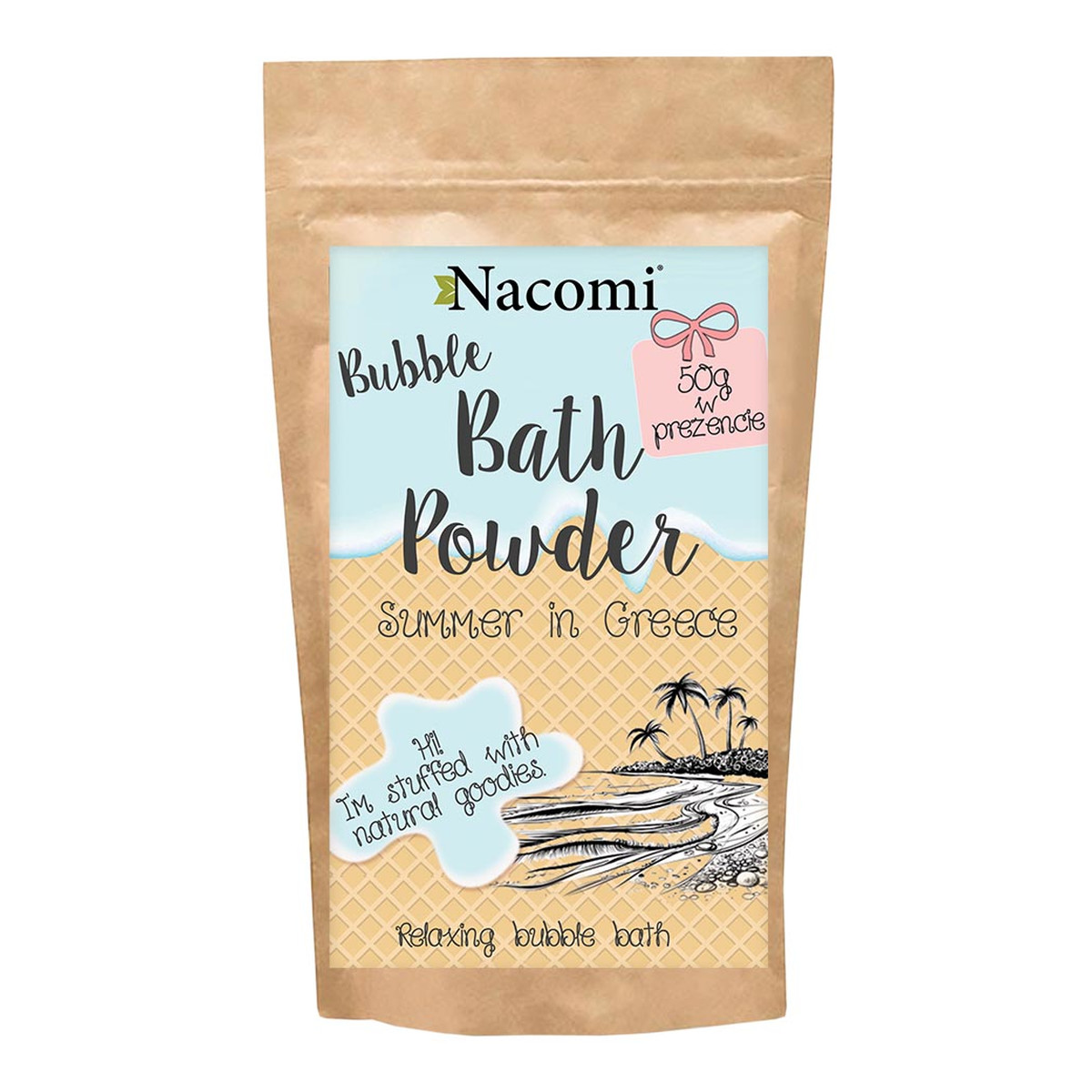 Nacomi Bubble Bath Powder Puder Do Kąpieli Greckie Lato 100g