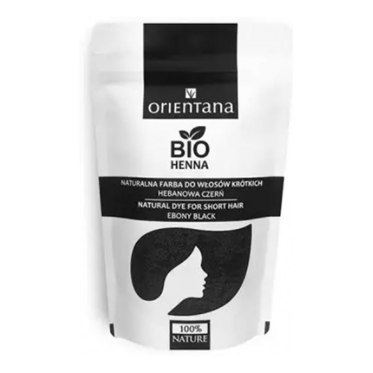 Orientana BIO Henna Do Włosów Długich Hebanowa Czerń 50g