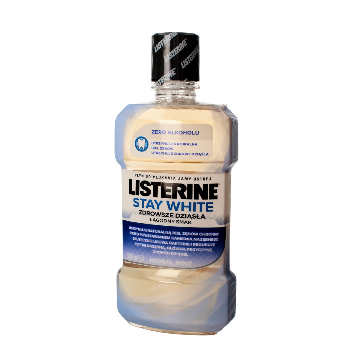 Listerine Stay White Płyn do płukania jamy ustnej Łagodny Smak 500ml