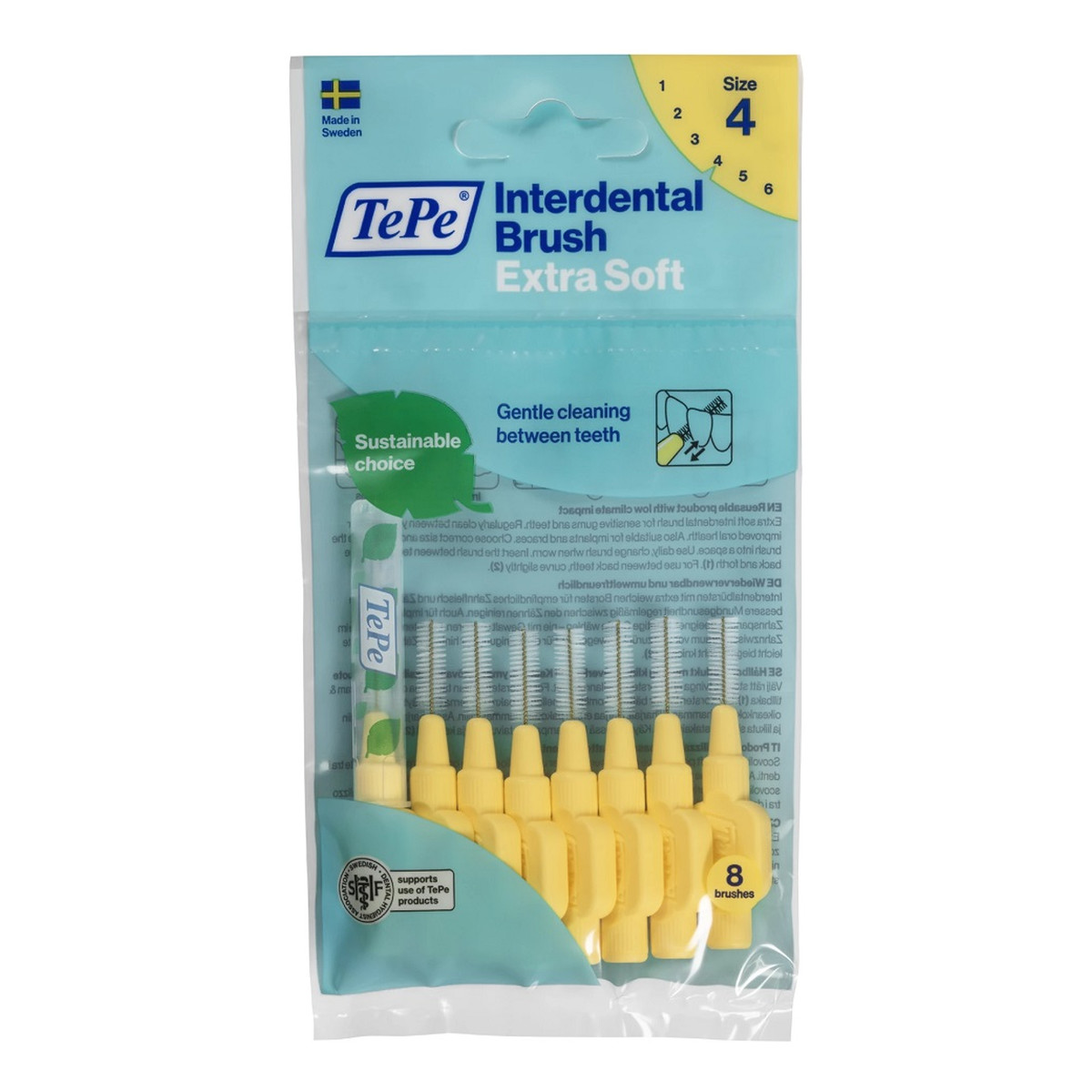 Tepe Extra soft szczoteczki do przestrzeni międzyzębowych 0.7mm jasnożółte 8szt