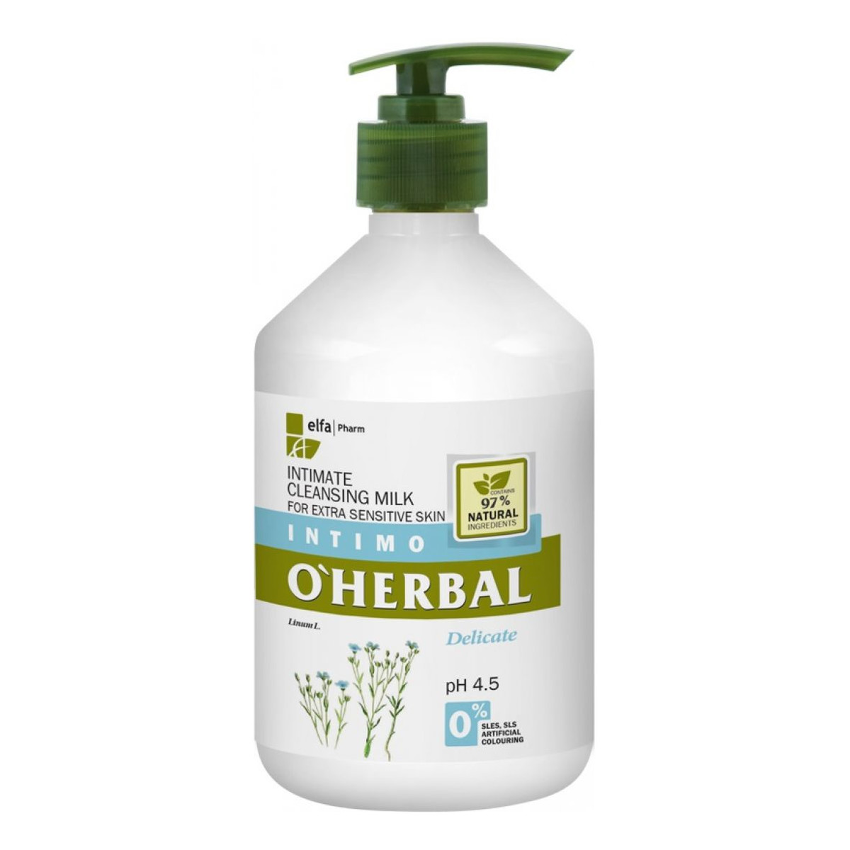 O'Herbal Płyn do higieny intymnej z ekstraktem siemienia lnianego 500ml