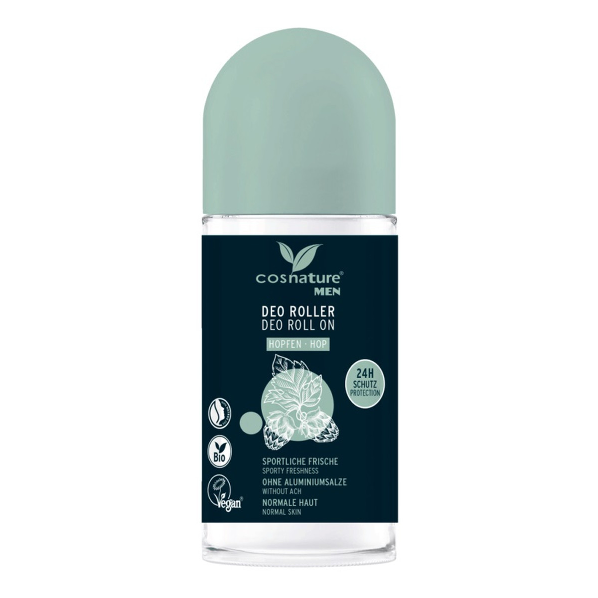 Cosnature Men 24h naturalny dezodorant roll-on z wyciągiem z szyszek chmielu 50ml