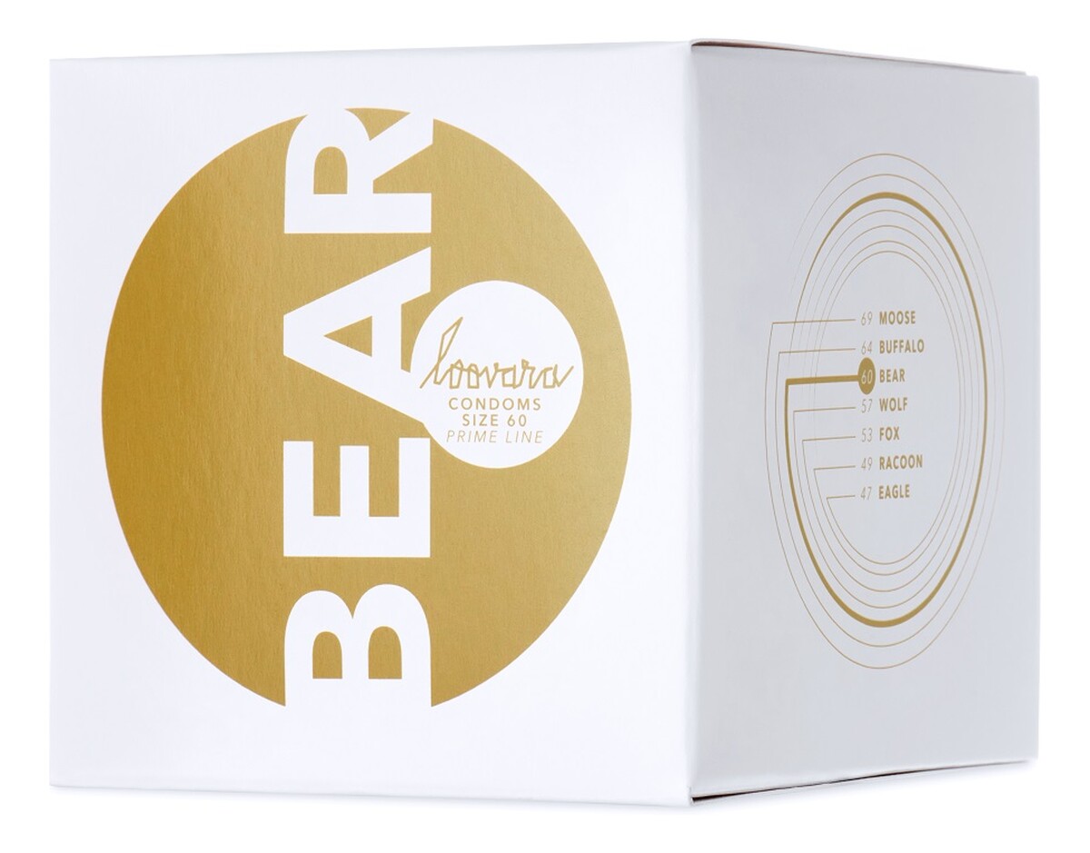 Power animal bear prezerwatywy 60mm 12szt.