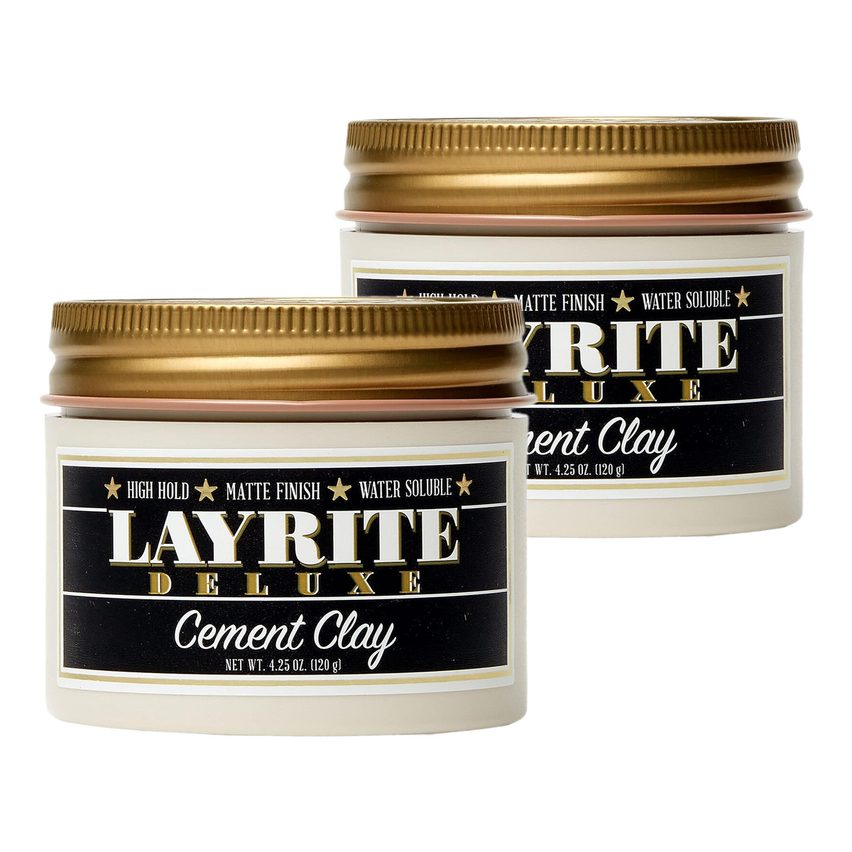 Layrite Cement Clay Pomada do włosów o mocnym chwycie Matowa 2x 120g