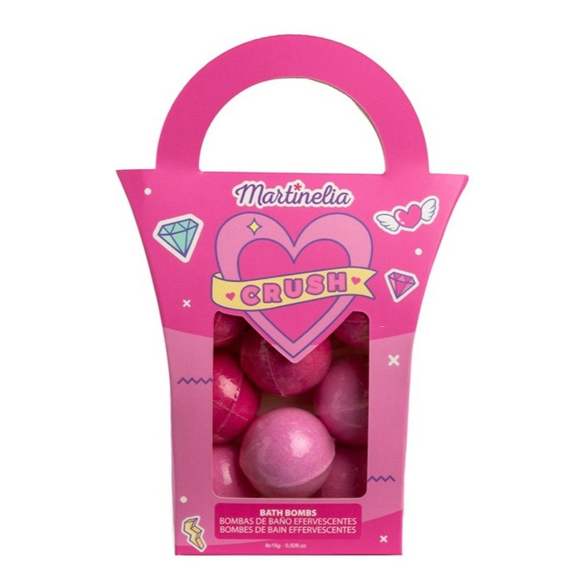 Martinelia Crush kule do kąpieli dla dzieci różowe 8x15g 120g
