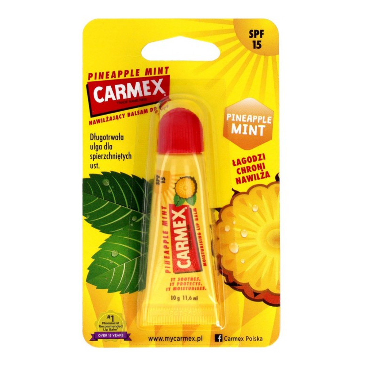 Carmex Balsam do ust nawilżający Pineapple Mint 10g