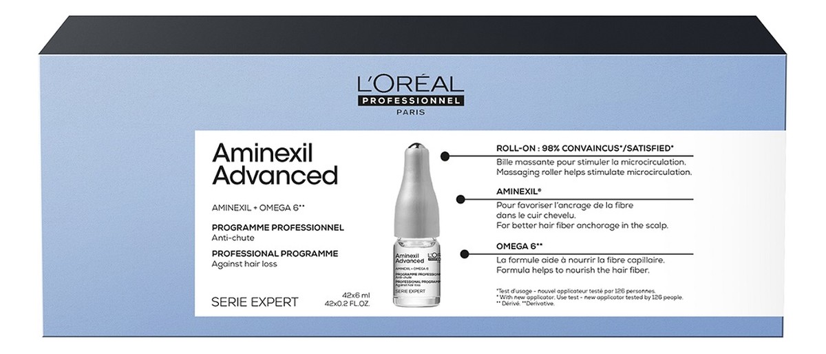 aminexil advanced zaawansowana kuracja przeciw wypadaniu włosów 42x6ml