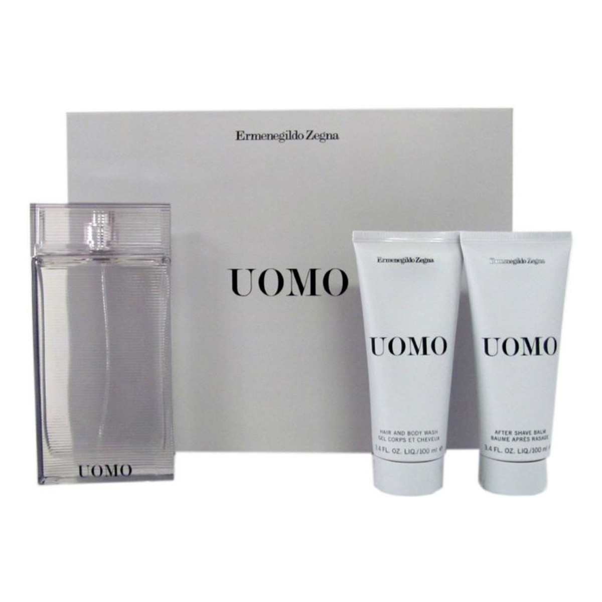 Ermenegildo Zegna Uomo Zestaw (Woda toaletowa 100ml + Żel pod prysznic 100ml + Balsam po goleniu 100ml)